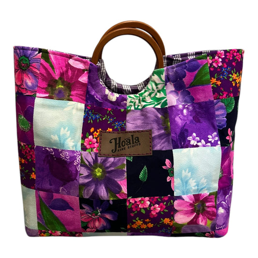 Mixed Purple Quilt Tote Bag