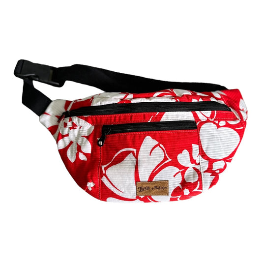 Red Pique Hibiscus Hip pack