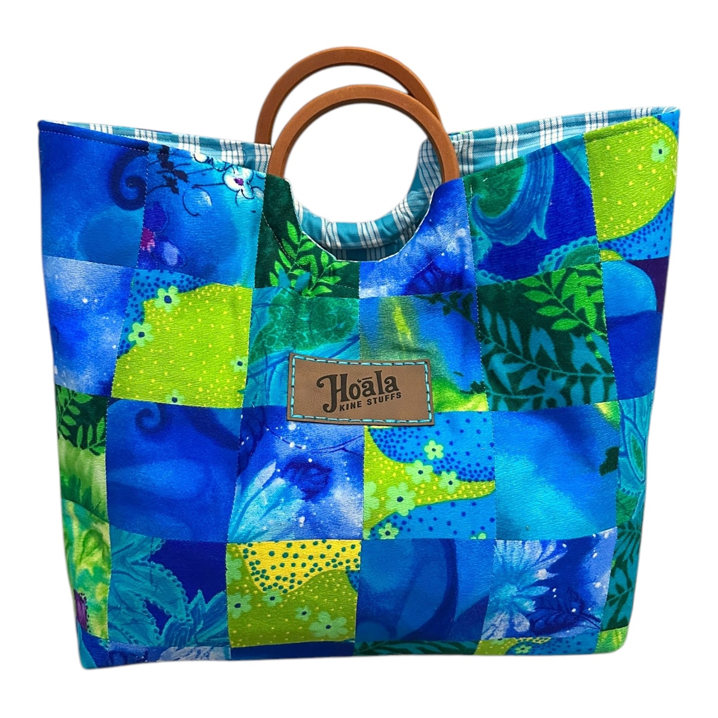 Blue Green Quilt Tote