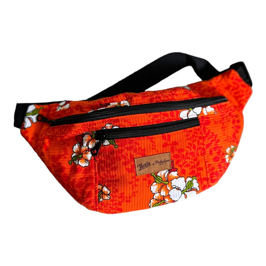 Orange Pique Hibiscus Hip Pack