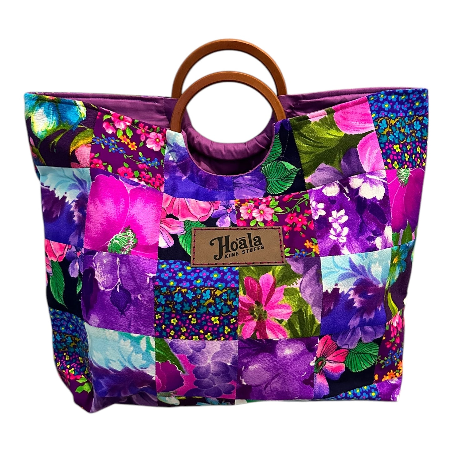 Purple Multi Quilt Tote #2