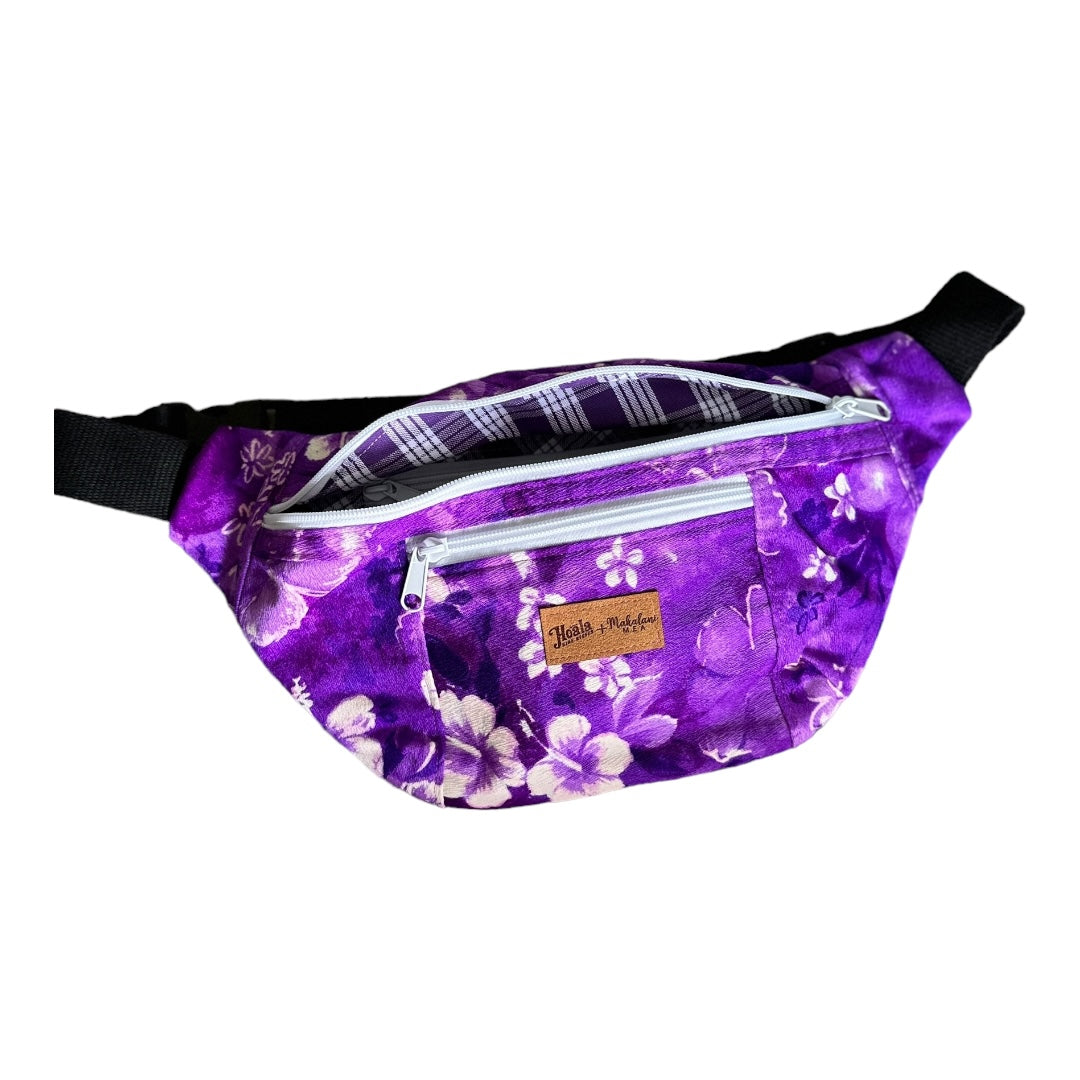 Purple Floral Hip Pack