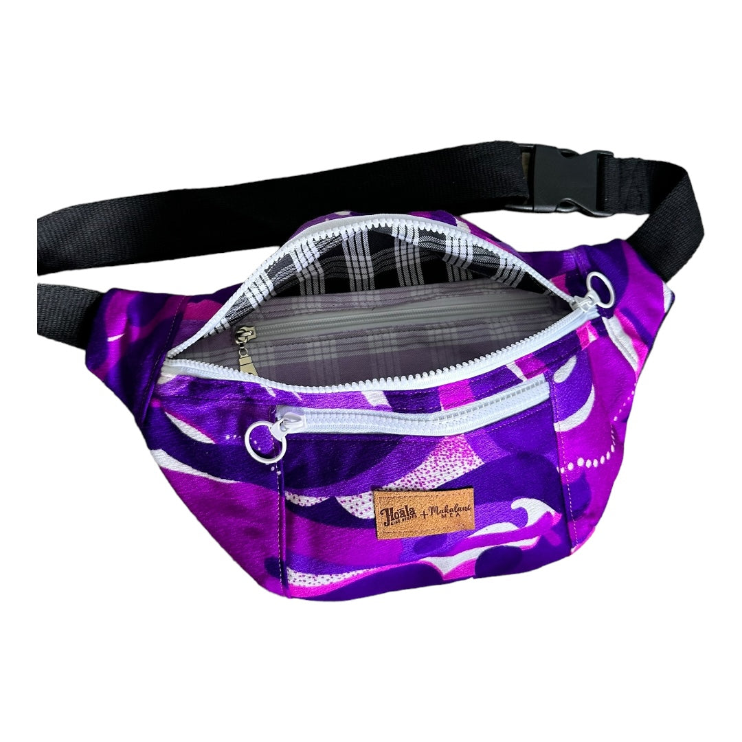 Purple Abstract Hip Pack